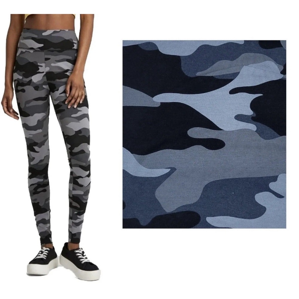 Wild Fable Gray Black Camouflage High-Waisted Full Length Leggings | NWT